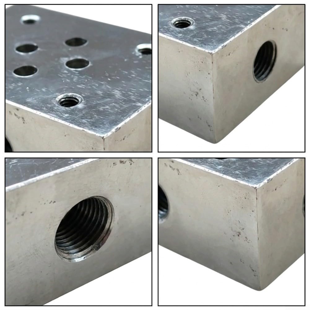 Stahl Ventilblock RC1/4 Präzise CNC Gefräst(PATB)