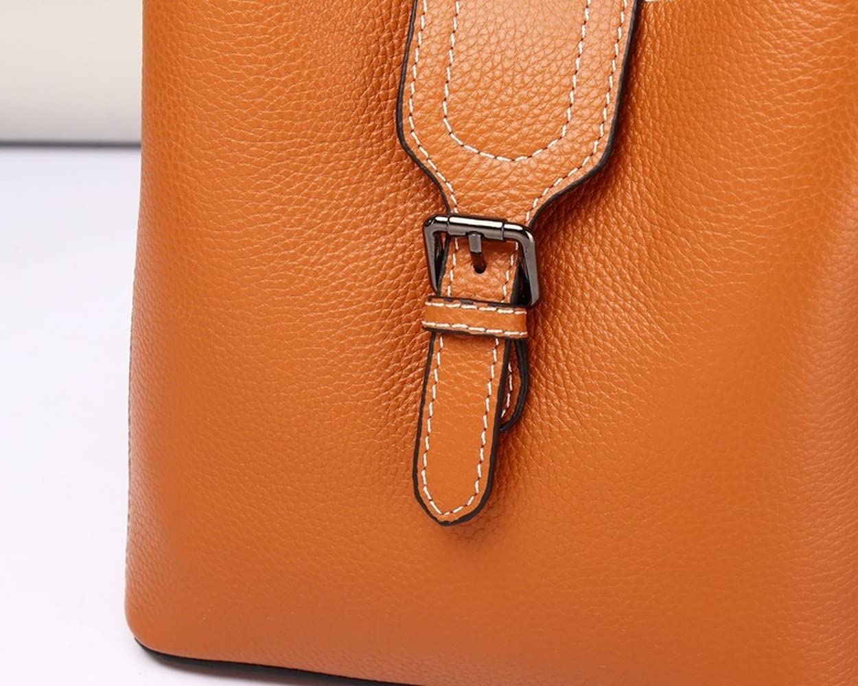 Torby wiaderkowe z prawdziwej skóry górny uchwyt torby crossbody patchworkowa torebka na ramię portmonetki moda damska torebki, Czarny, Medium
