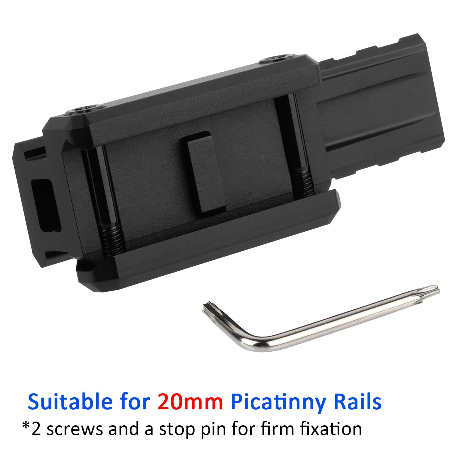 Base de Montaje para Óptica Fast Riser, Riel Picatinny 0.79" 8 Ranuras 1,7cm Altura 8,9cm Largo, Adaptador
