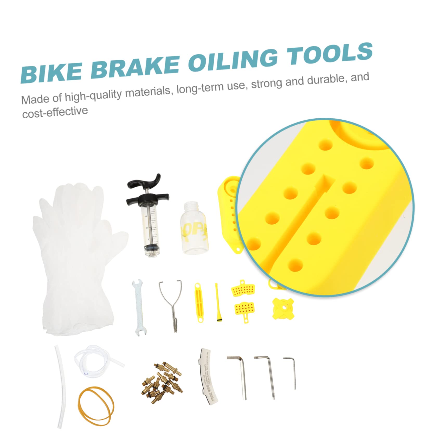 TOYANDONA 1 Set Kit Riparazione Freni Discali Idraulici per Bici Strumenti Oiling con Olio e Accessori Compatibili Manutenzione Facile per Ciclisti e Professionisti