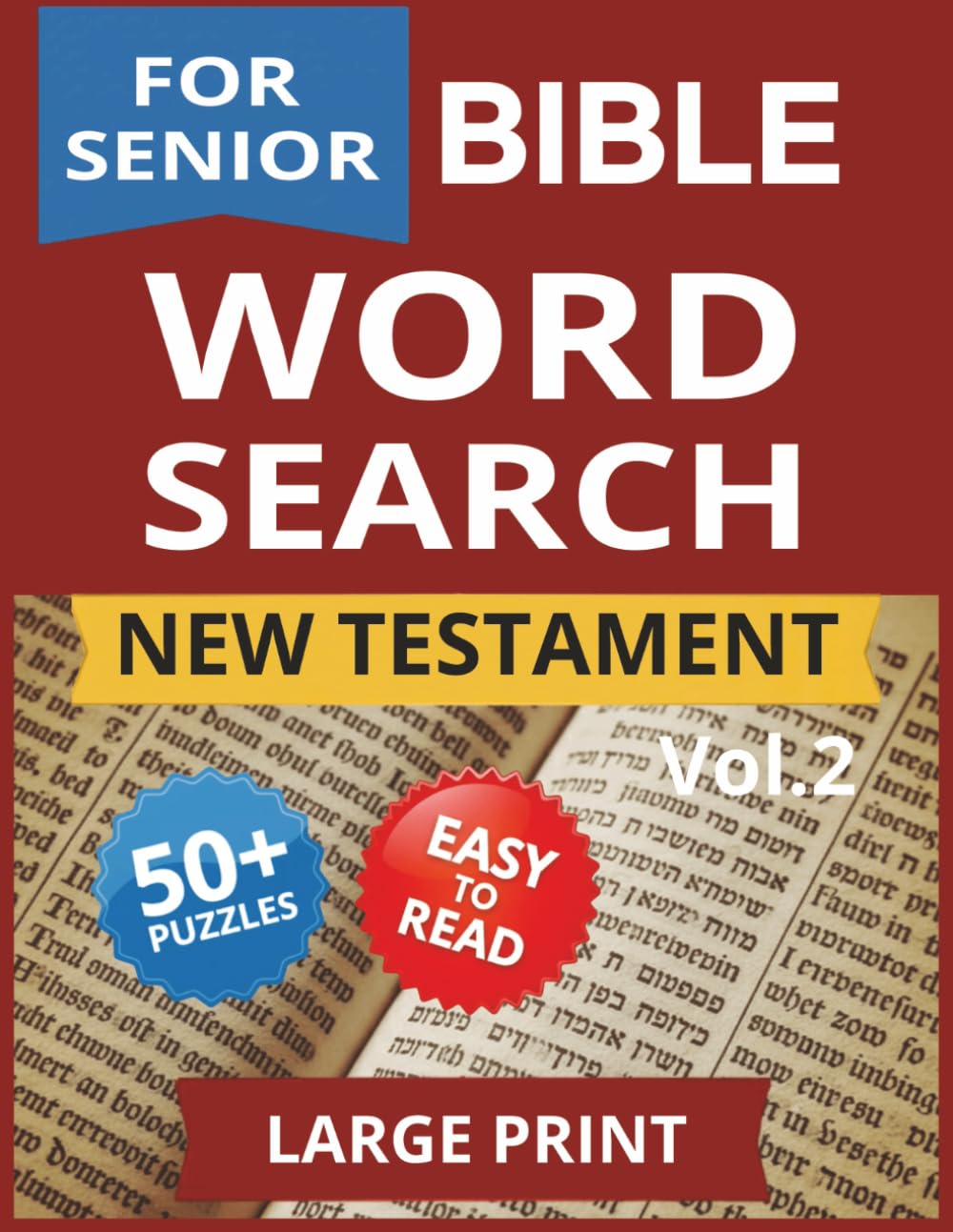 Bible Word Search Puzzle Book New Testament for Seniors vol.2