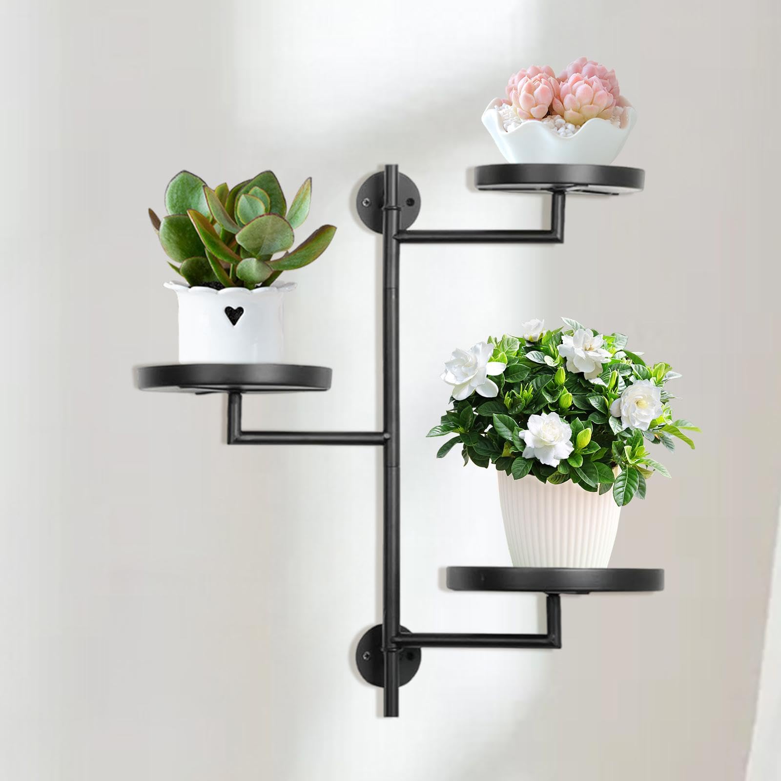 Estante Giratorio para Plantas, Soporte para Macetas, Resistente Y Fácil de Montar, Ideal para Oficina, Estudio, Balcón O Dormitorio.
