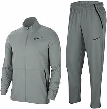 NIKE(ナイキ) ウーブン 軽量薄手ストレッチ ウォームアップジャケット×ロングパンツ 上下セットジャージ 国内正規品 CU4954×CU4958 スモークグレー/(ブラック) (L(身長/176-185、胸囲/97-103cm)