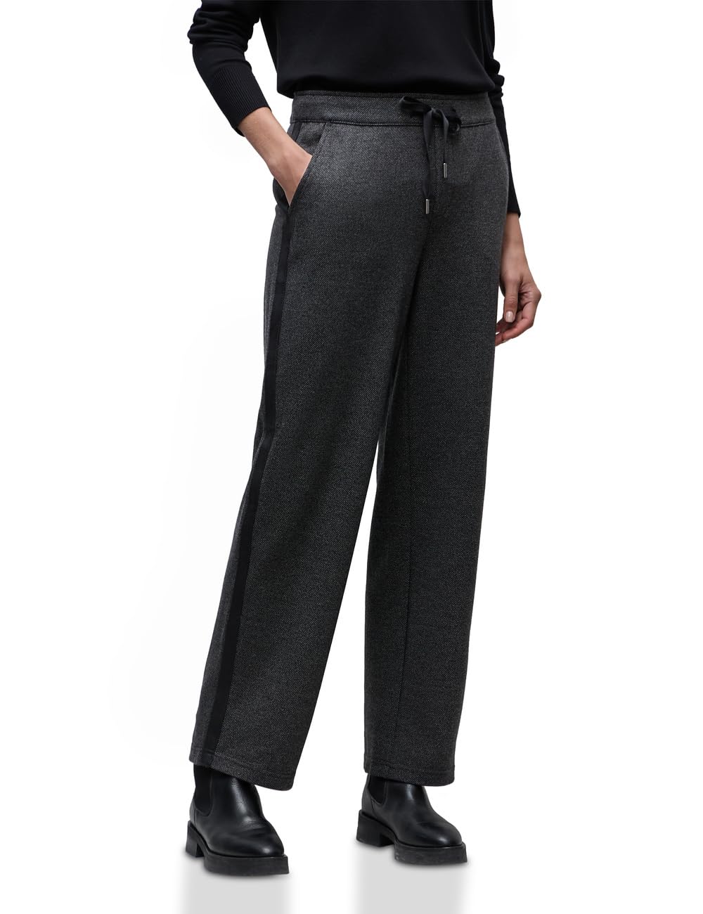 Street One Damen Straight Leg Hose mit Tape