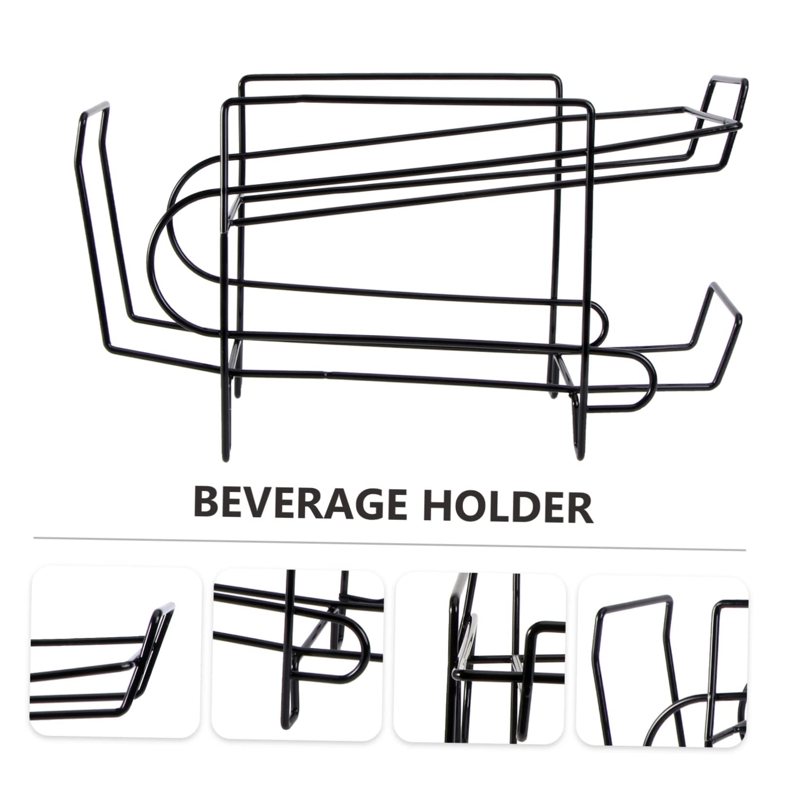 ABOOFAN Distributore Di Lattine Di Soda Per Frigorifero Organizer Per Frigorifero Porta Lattine A Doppio Scaffale Per La Cucina Nero