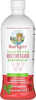 Liquid Morning Multivitamin Essentials+, Essential Vitamins & Minerals, Sugar Free, Fruit Punch Flavour, 946ml, Vegan, Gluten Free