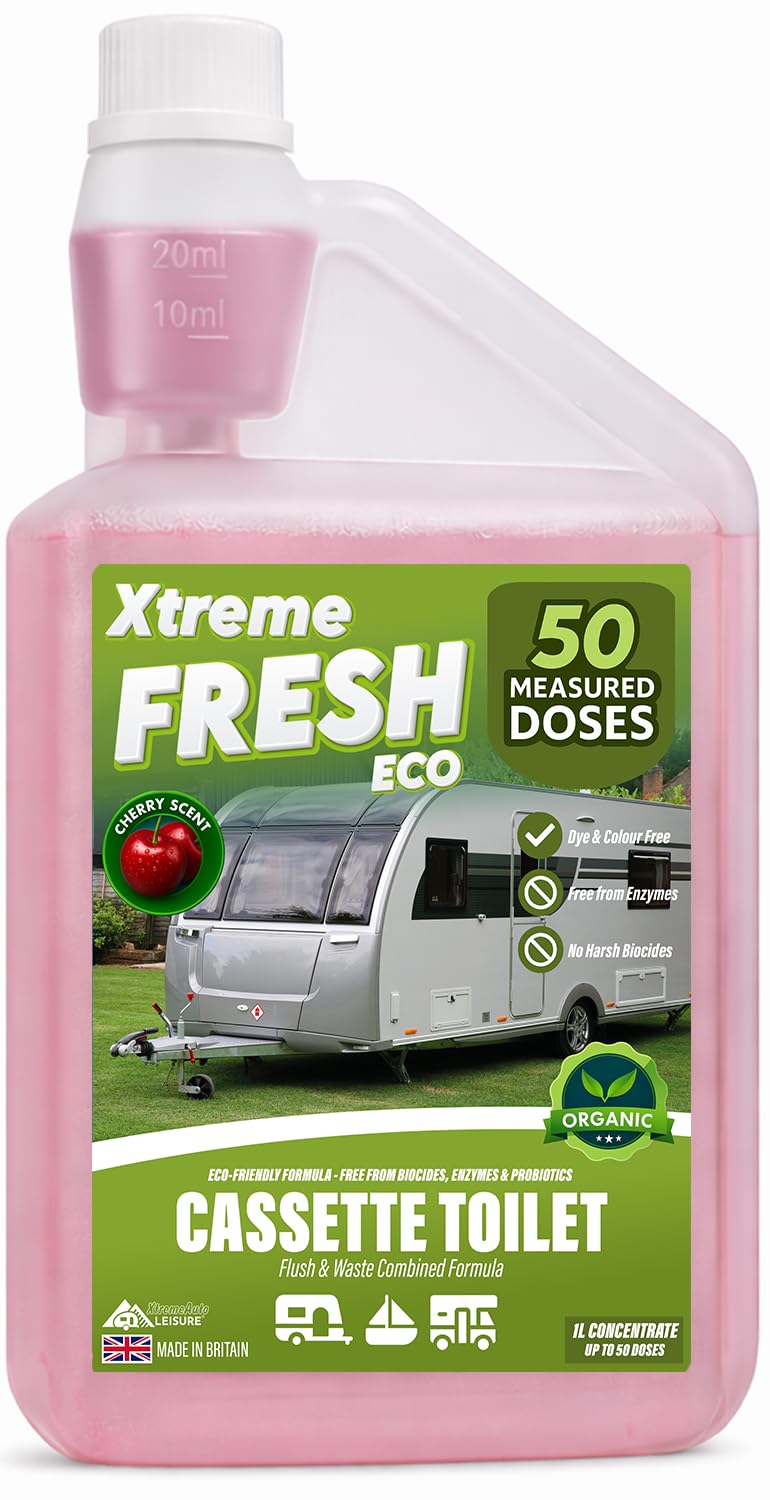 Xtremeauto Toilet Fluid for Caravan, Motorhome & Camping – Pink Flush, Blue Waste & Green Rinse Options – Choose Colour & Pack Size (1, Green)