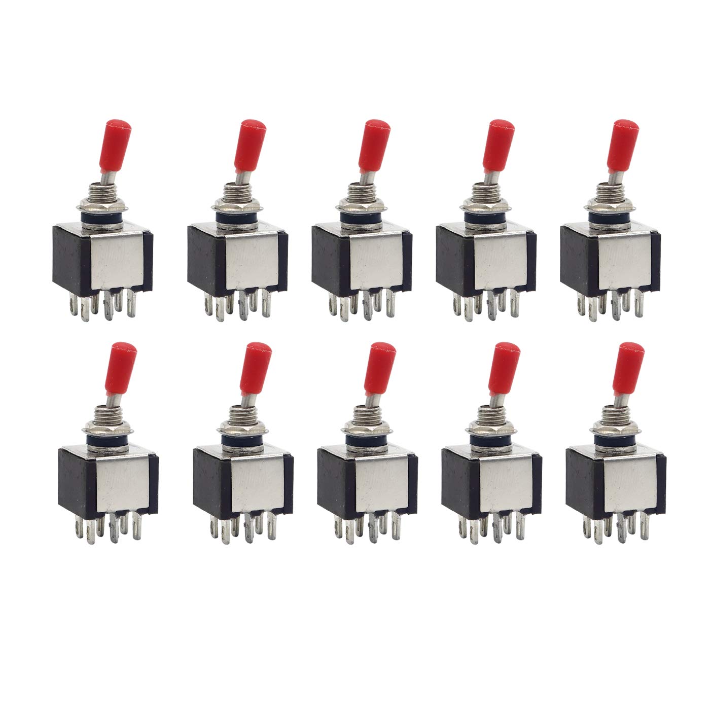 Electronic Spices 6 Pin 2 Way Toggle Switch 3A/5A AC 250V/125V DPDT On Off, 250v for Guitar Car Electrical DIY Pack of 10 (B08P7KNW9T) Amazon Price History, Amazon Price Tracker
