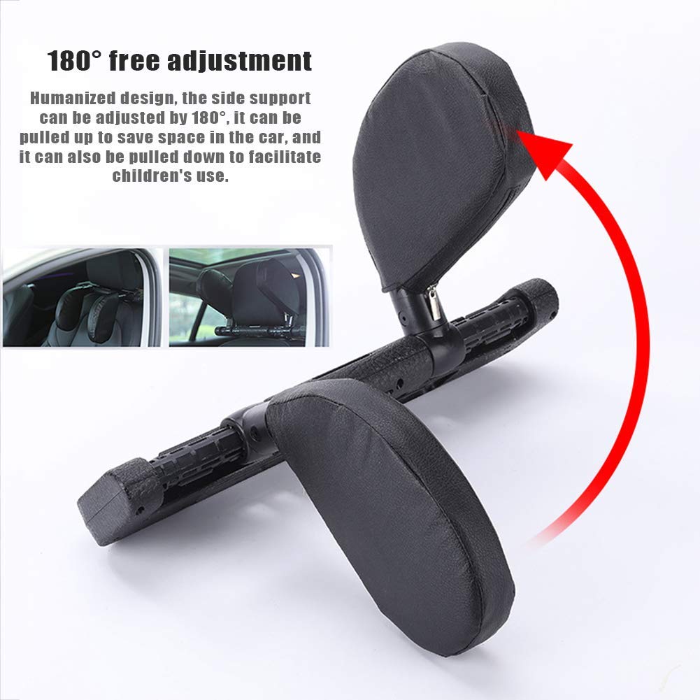 Universal Car Oreiller, 180 ° Réglable Cou Tête De Sommeil Voyage Oreiller Côté Voiture Soutien, Design Ergonomique En Forme De U Apaise La Colonne Vertébrale Cervicale, Grand Sommeil Solution