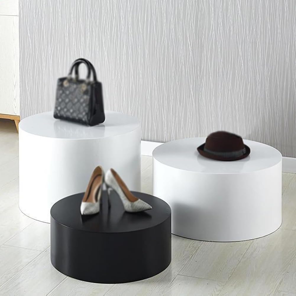 Elegancki biały cylindryczny stojak ekspozycyjny 40 x 50 cm okrągły modny stojak na manekin do sklepów ślubnych i sklepów odzieżowych dekoracja imprezowa podstawa stylowa ekspozycja
