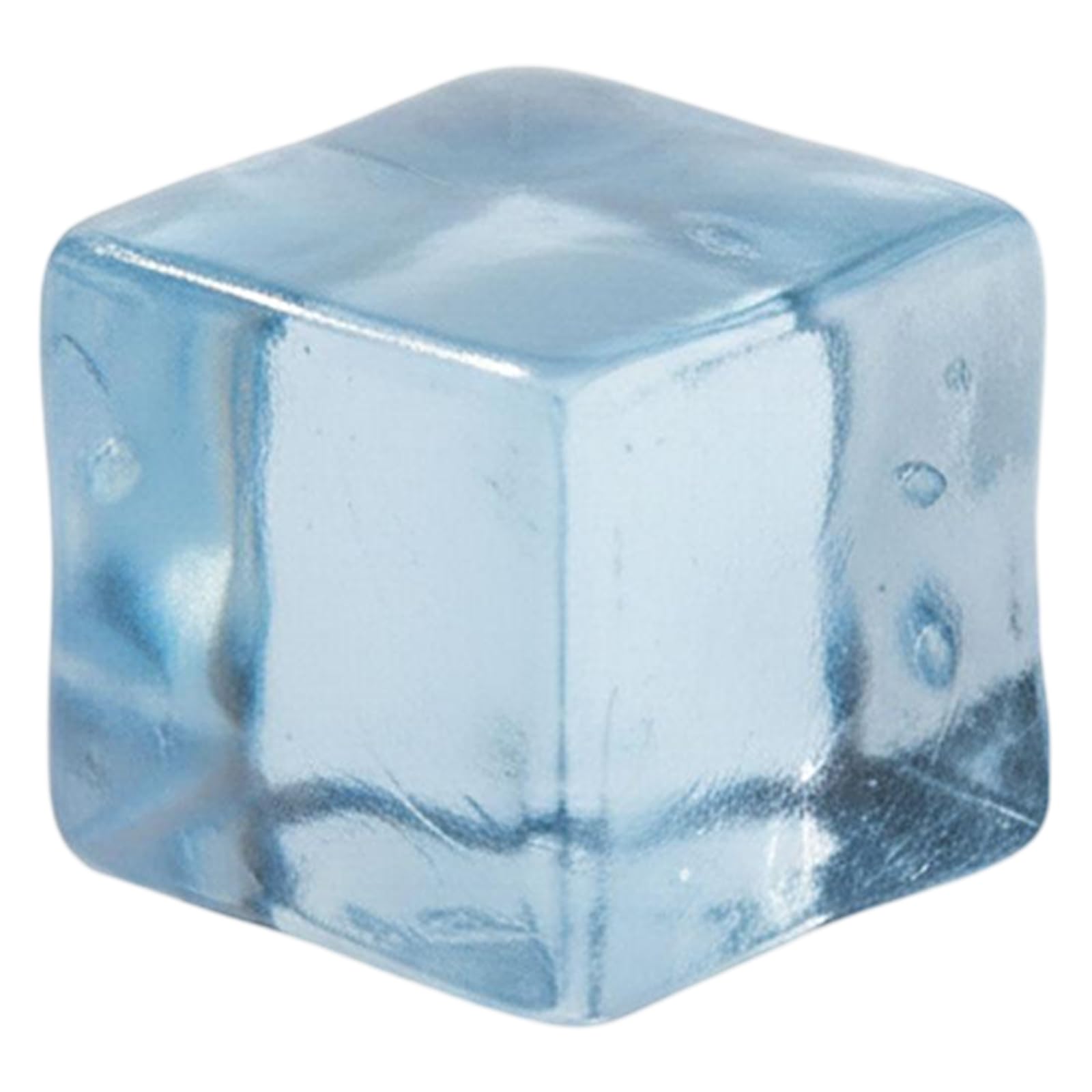 Multicoloured Gel Ice Cube Stress Toys, Squishy Fidget Toys for Kids Adults, Water Bead Squeeze Toy for Anxiety Relief, Sensory Food Squishies for ADHD Autism, Birthday Party Favors (Light Blue)