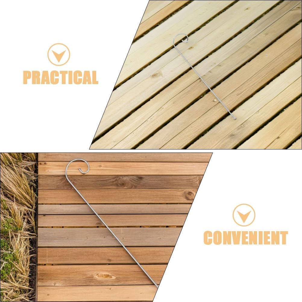 Toddmomy Shepherd Hooks for Outdoor 11.81In Tall Garden Plant Label Hooks Metal Stakes for Hanging Lanterns Signs and Floral Picks