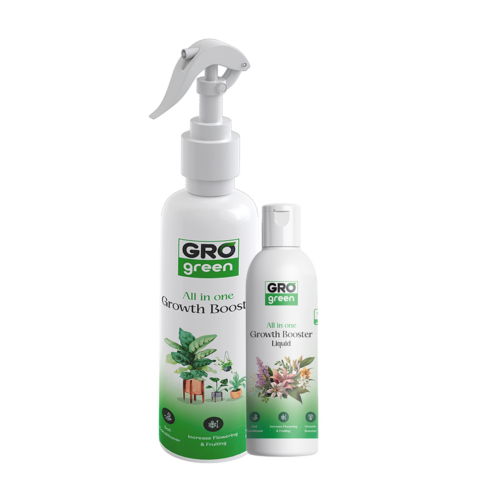 Gro Green 100% Natural All in One Growth Booster Liquid Fertilizer Spray+Liquid Bottle suitable for All Indoor and Outdoor Plants. (B0CR9YNG6T) Amazon Price History, Amazon Price Tracker