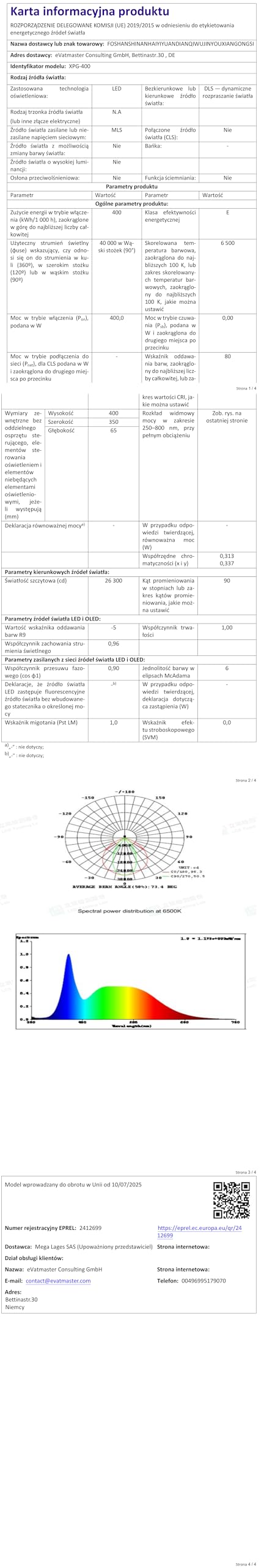 PICAA Zewnętrzne światło LED 400 W, 40000 lm, zimna biel 6500 K, wodoodporny reflektor LED IP65, oświetlenie robocze LED do drzwi wejściowych, magazynu, parkingu, podwórza, ulicy z gniazdem (2 sztuki)