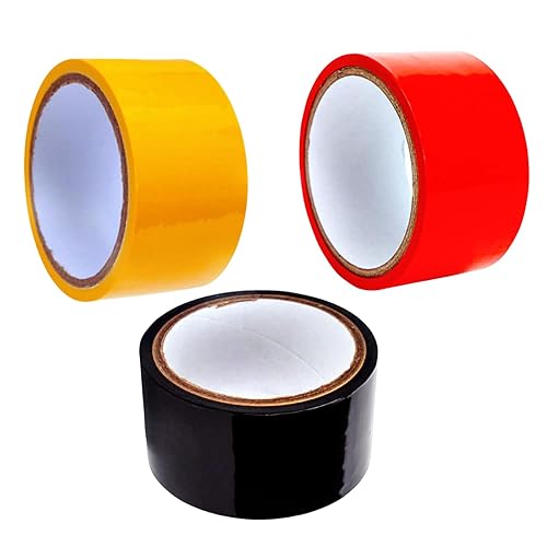 3 rollos de cintas estáticas antiadherentes, cinta adhesiva de absorción electrostática, sin pegamento, color negro, rojo y amarillo