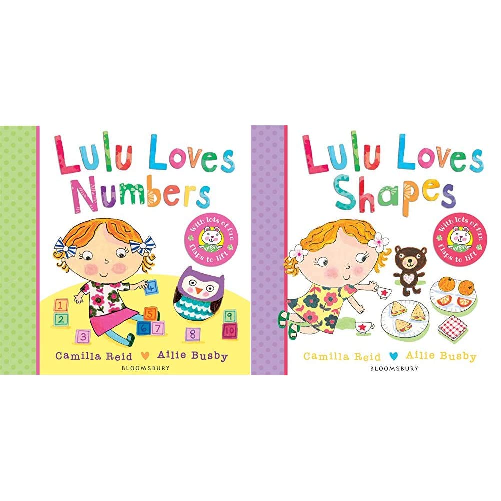 Lulu Series Pack Set: Lulu Loves Numbers + Lulu Loves Shapes (Set of 2 Books)