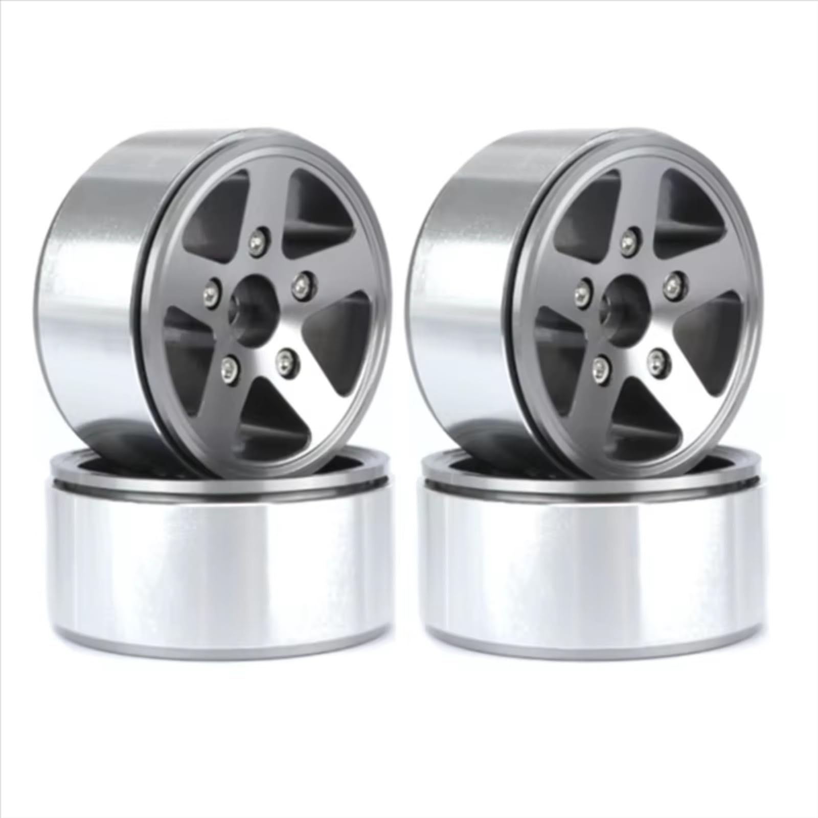 Compatibile Con Axial Per SCX10 Per Traxxas Per TRX4 D90 1/10 RC Crawler Ricambi Auto Accessori Cerchio Per Mozzo Ruota Beadlock In Metallo Da 1.9 Pollici RC Pneumatici Pezzi