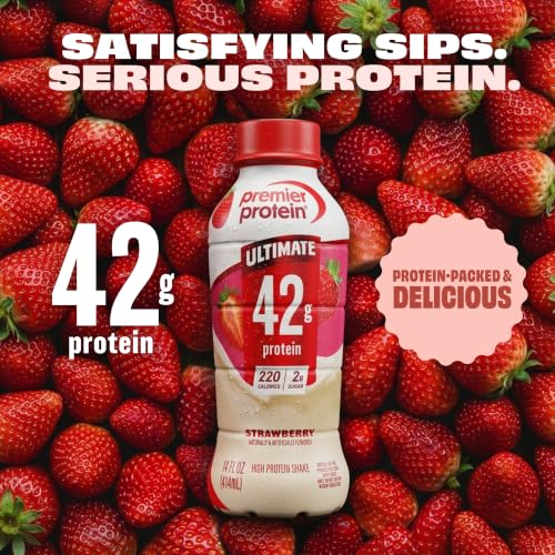 Image of Premier Protein ULTIMATE 42g High Protein Shake, Strawberry, 12 Pack