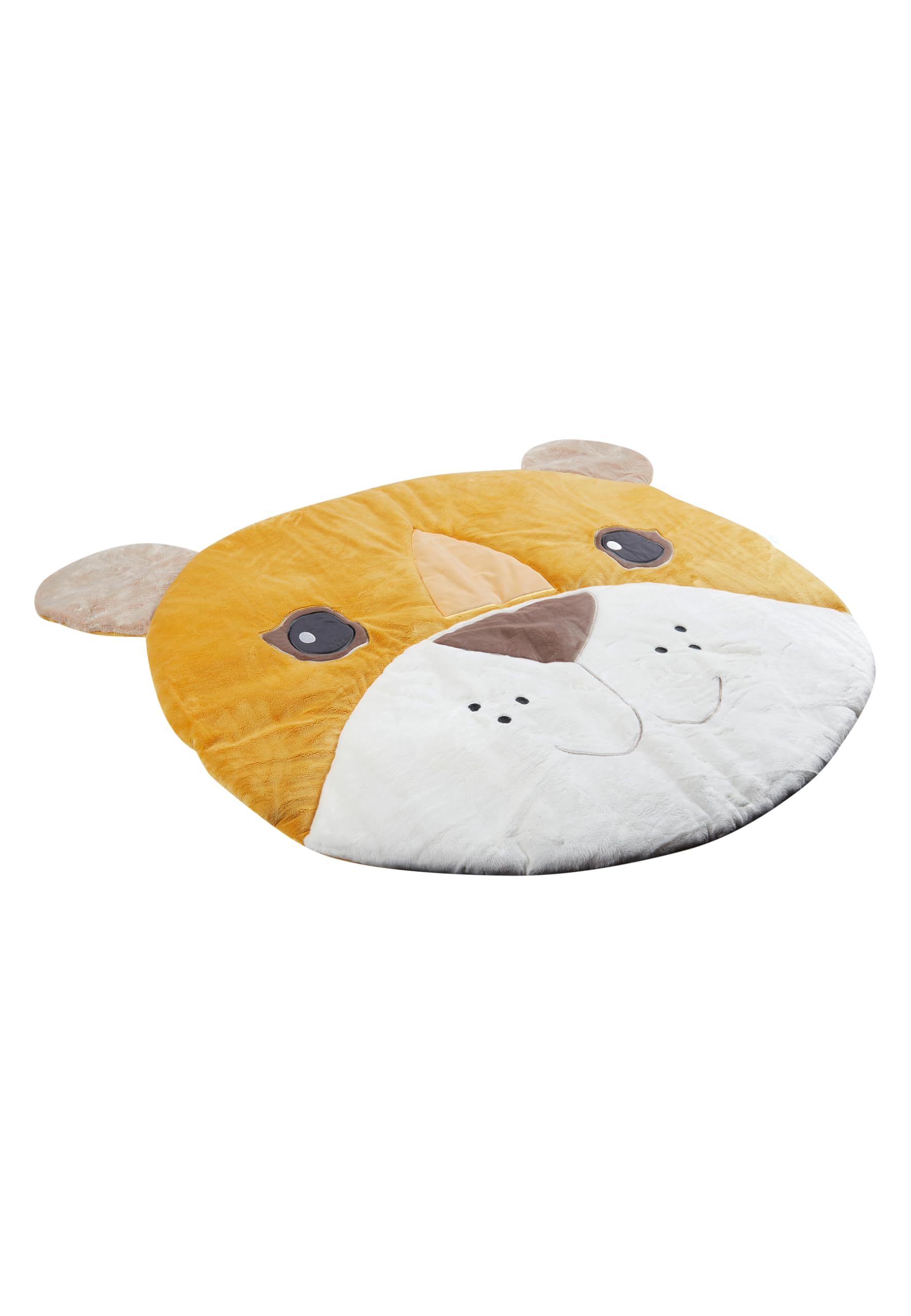 Sterntaler Lion Leo Play Mat - Padded Blanket Made of Velvety Soft Fabric - with Crinkle Paper and Squeaker for Exciting Discoveries - Matte Yellow