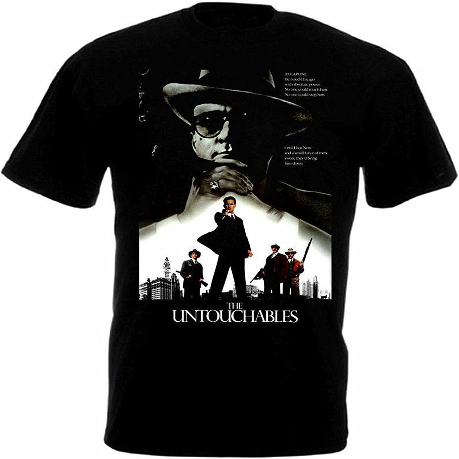 LI YA DENTAL The Untouchables Movie Poster T ShirtTop Sweatshirt Short Sleeve Black M