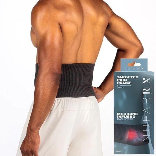 Envoltura de apoyo de espalda para aliviar el dolor de espalda baja, soporte de espalda infundido con medicamentos para alivio durante todo el día