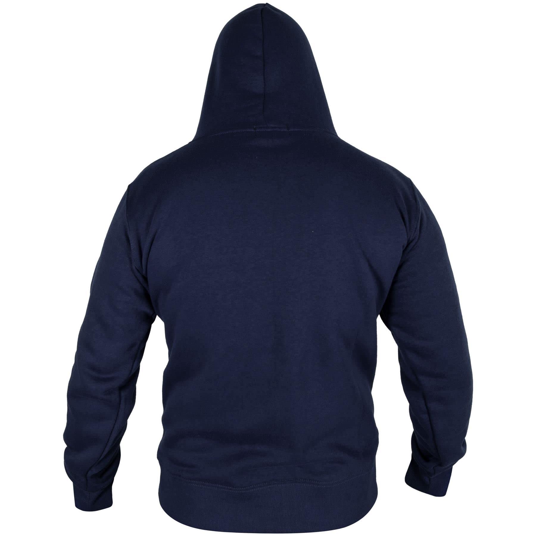 A2Z Męskie runo Zwykły błyskawiczne Bluza Zakapturzony bezpieczeństwo - Zipper Navy 4XL