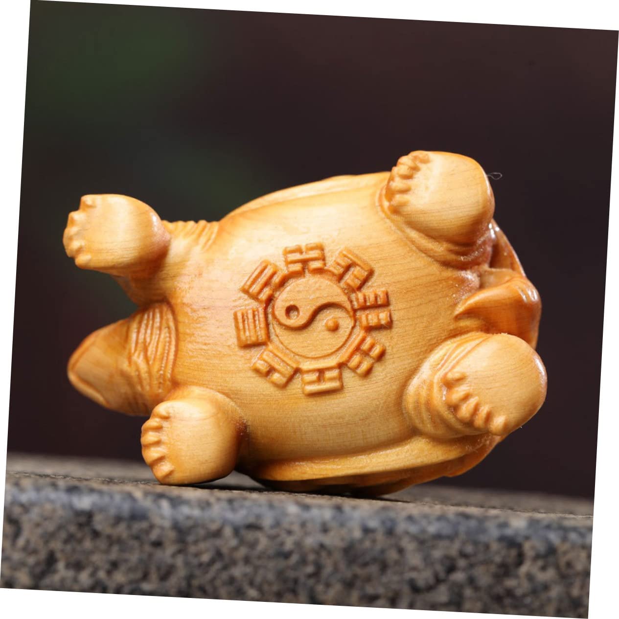 Amazon.co.jp: OSOLADY 木彫りの亀の飾り 恐竜 ミニカメ