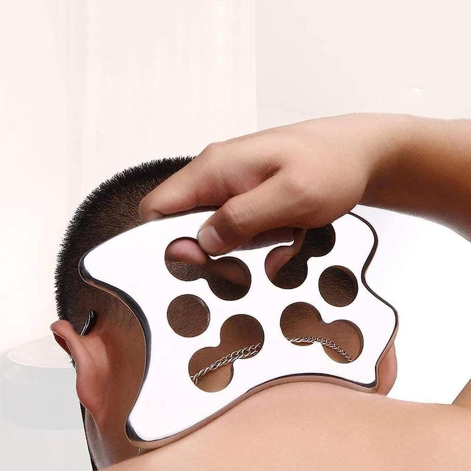Amazon.com: 10 Hole Handheld Massage Scraper Tool, Stainless Steel ...