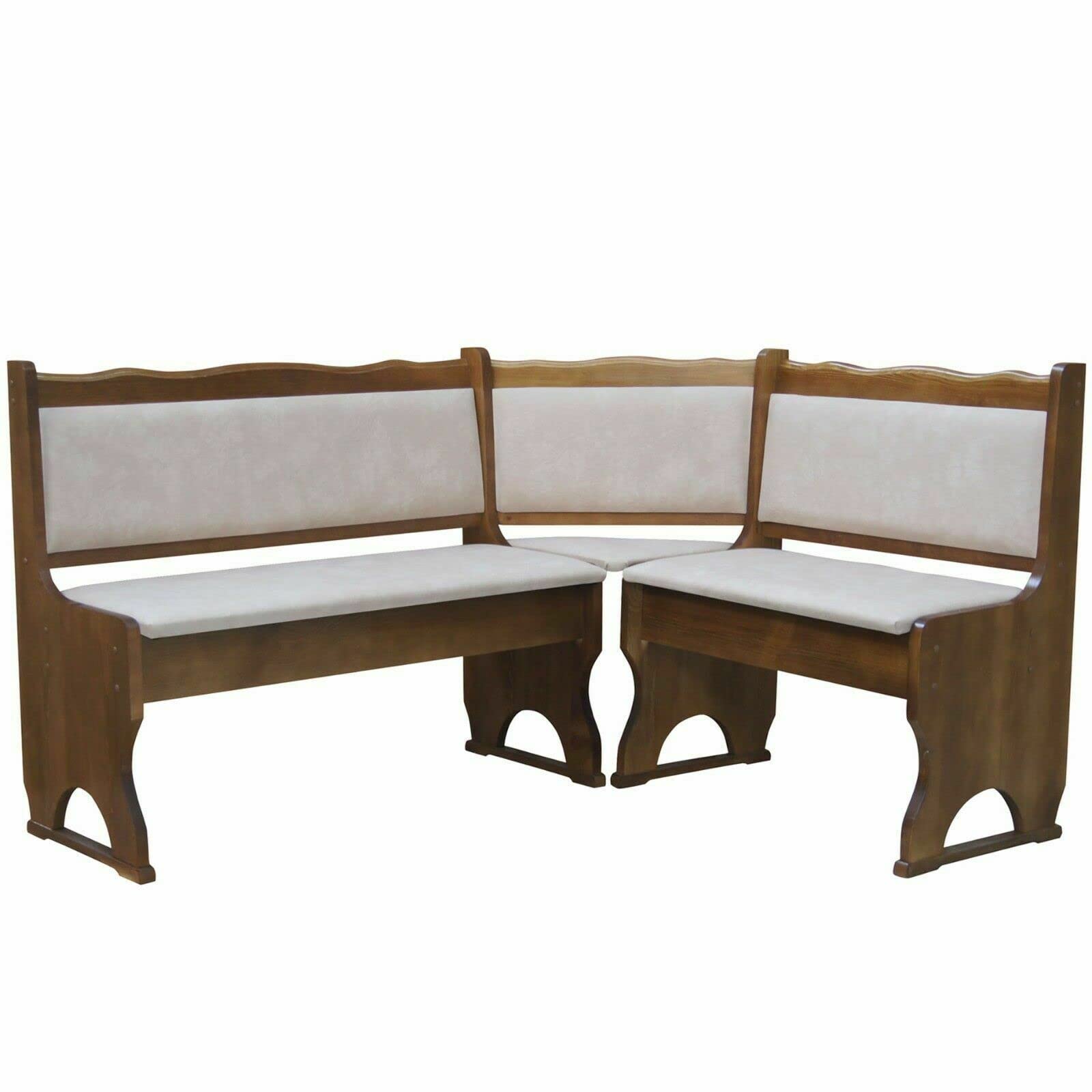 Banc d'angle rembourré en bois de pin chêne 120 x 160