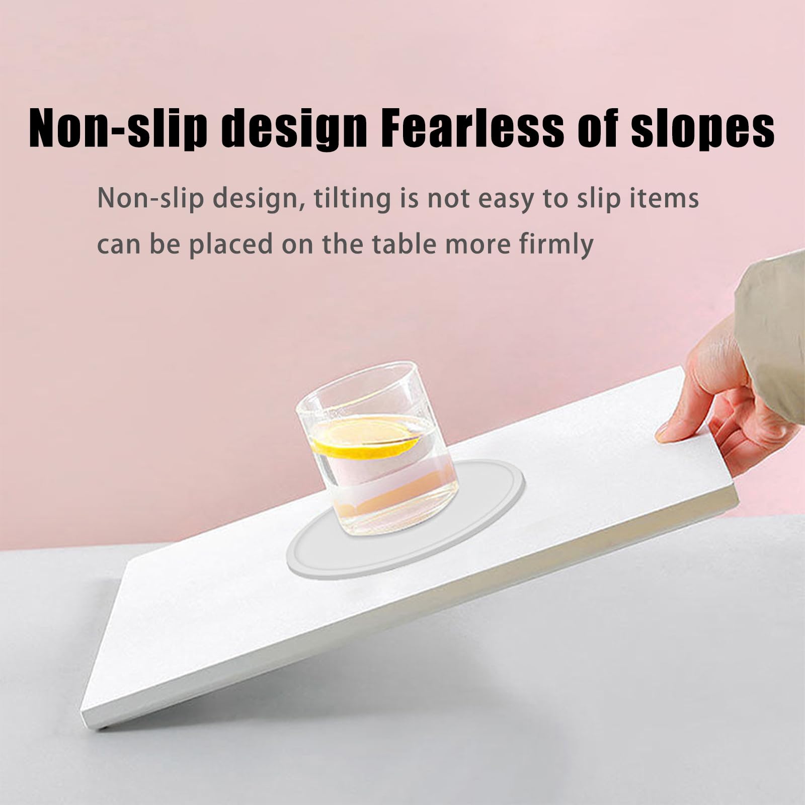 Ateweita Sottobicchieri Set, sotto bicchieri silicone con supporto, Rotondo antiscivolo tappetino bar per Tazza, Tavolo, Caffè, Bar, Bevande, Drinking Coasters Cup Mat, 6 Pezzi (Grigio Verde