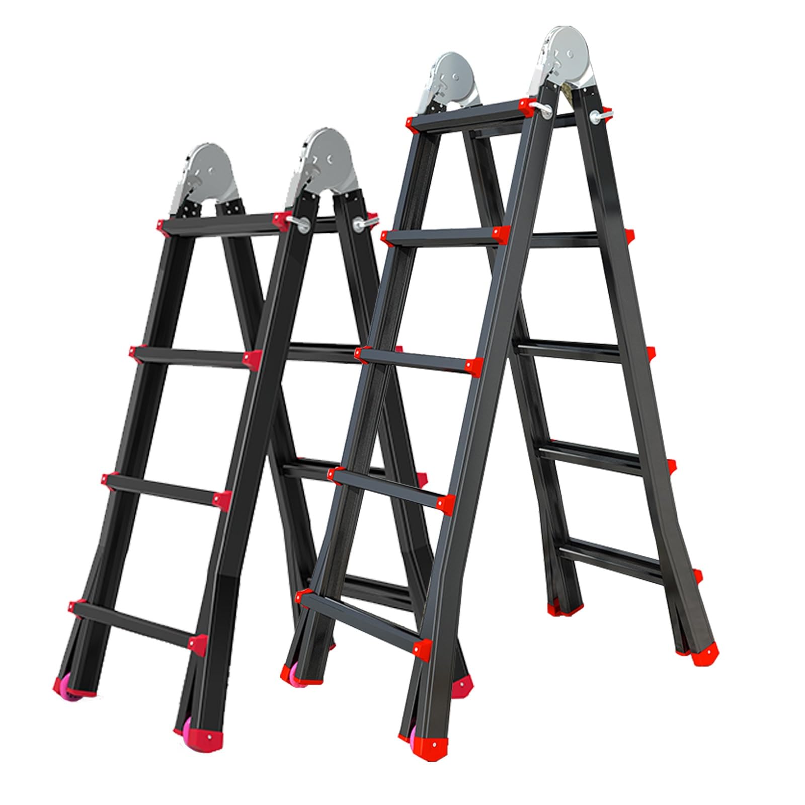 Scalas Pieghevole Portaoggetti, Scale A Sgabello In Alluminio, Scalas A Pioli Pieghevole, Facile Da Aprire E Chiudere, For Lavori Interni Ed Esterni(5-Step)
