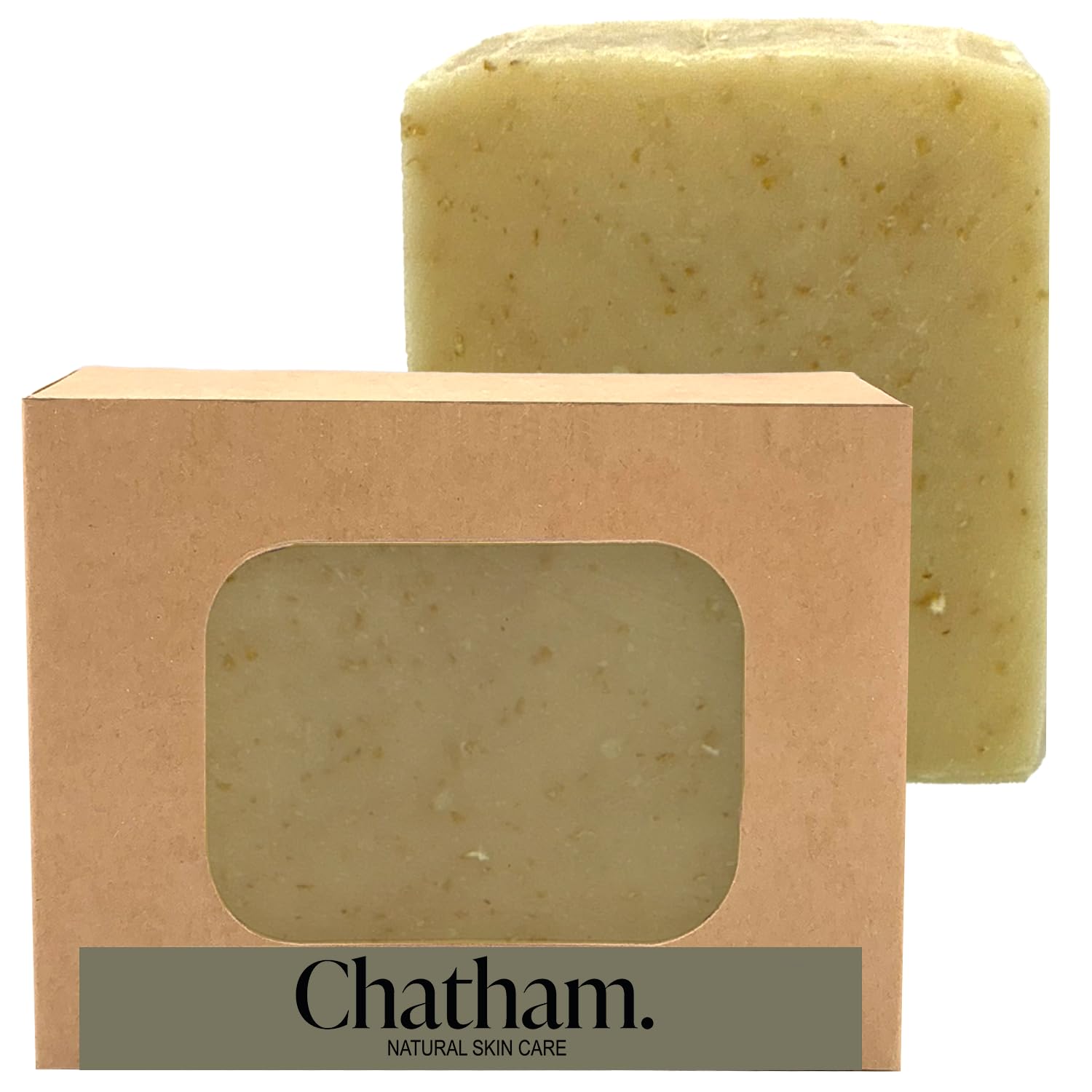 Lemongrass Oatmeal Moisturizing Soap Bar 5oz for Dry Skin, 100% Natural Ingredients, Shea Butter Free, and Lemongrass and Vanilla Essential Oils