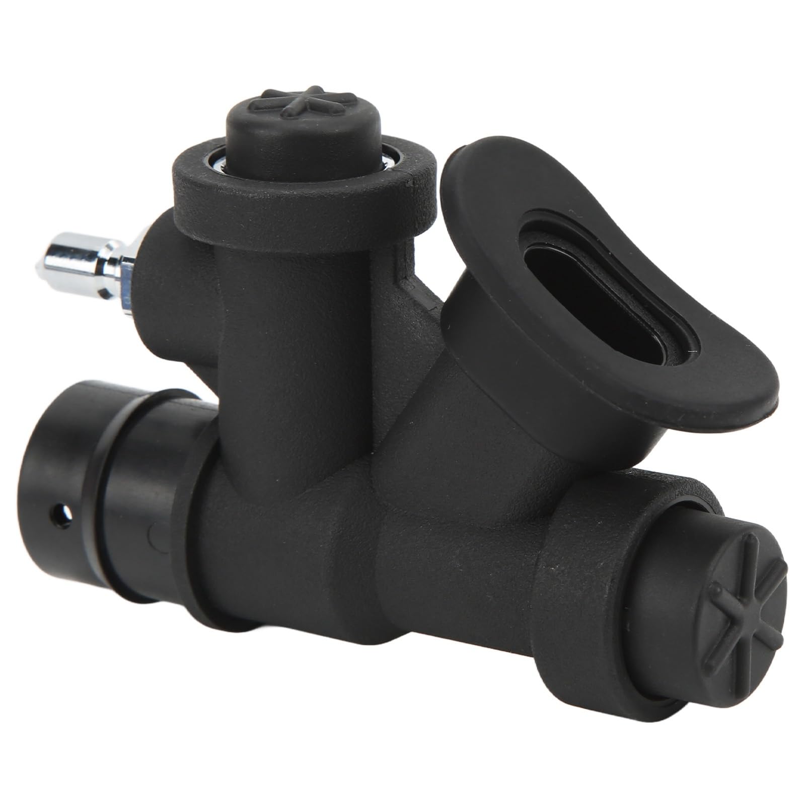 Tauchen Universal 45 Grad Oral Power Inflator Leichte Leistung für das Zurückfliegen Seitlich Hängendes BCD mit 1 Zoll Durchmesser Gummischlauch Nylon Kupfer