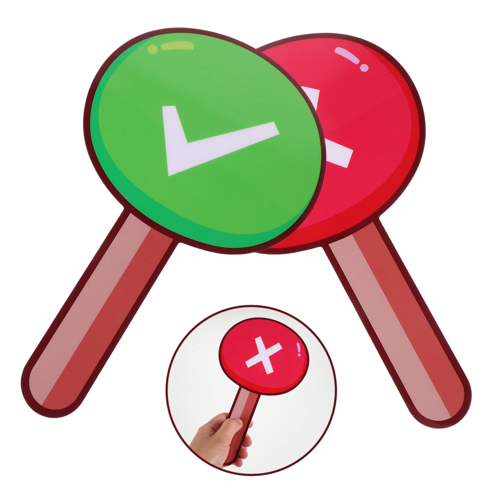 Tofficu 2pcs Handheld Answer Paddle Classroom Voting Boards Double-Sided Teaching Props for Easy Interaction Material for Engaging Students and Teaching Activities