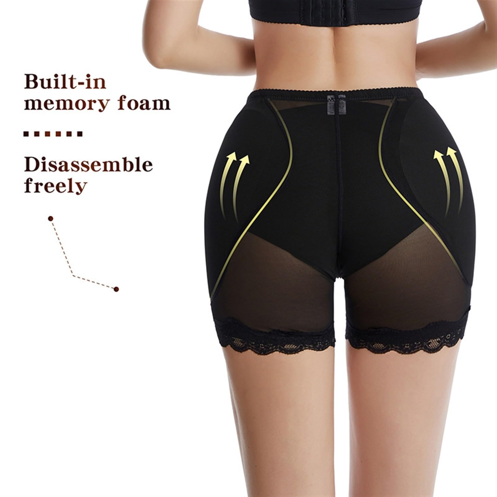 MOCHAMIK Damskie wyściełane bokserki modelują Butt Enhancer majtki majtki kalesony bielizna podnosząca biodra dla kobiet