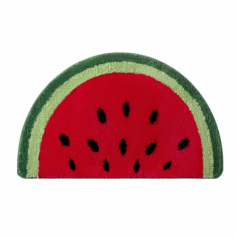Amazon.com: HAPLOVE Microfiber Soft Watermelon Shape Bathroom Rugs Non ...