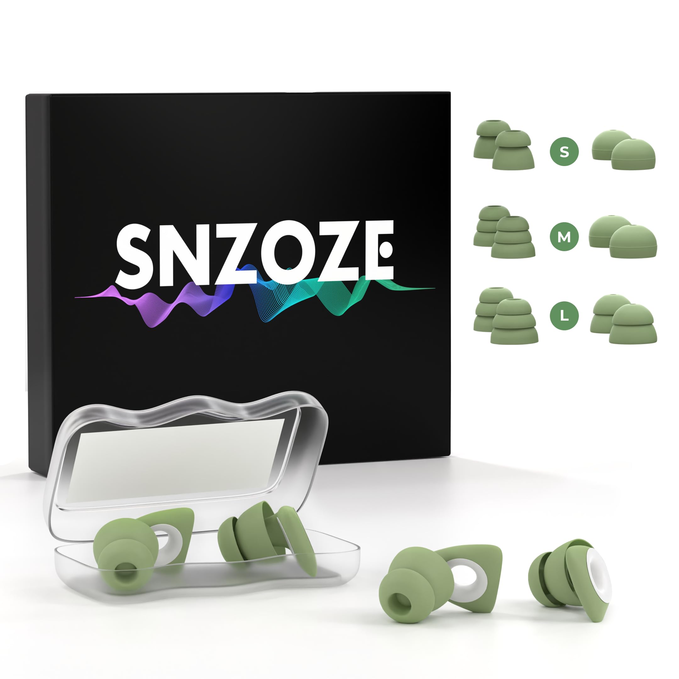 2 Pairs Silicone Reusable Earplugs for Noise Reduction - SNR 27 dB - Hearing Protection Ea...
