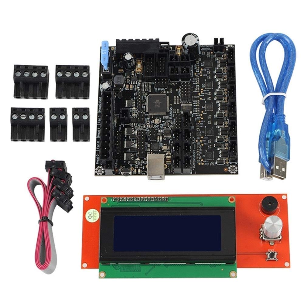 3d printer parts 3D Printer 1.4 Motherboard Integrated Board +2004LCD Screen Main Control Board Kit Fit For Lulzbot Taz6 (Color : Default)