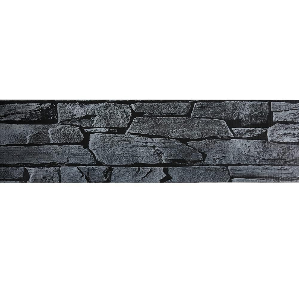 Amazon Basics Bande brise-vue avec 26 clips 50 m x 19 cm, Ardoise