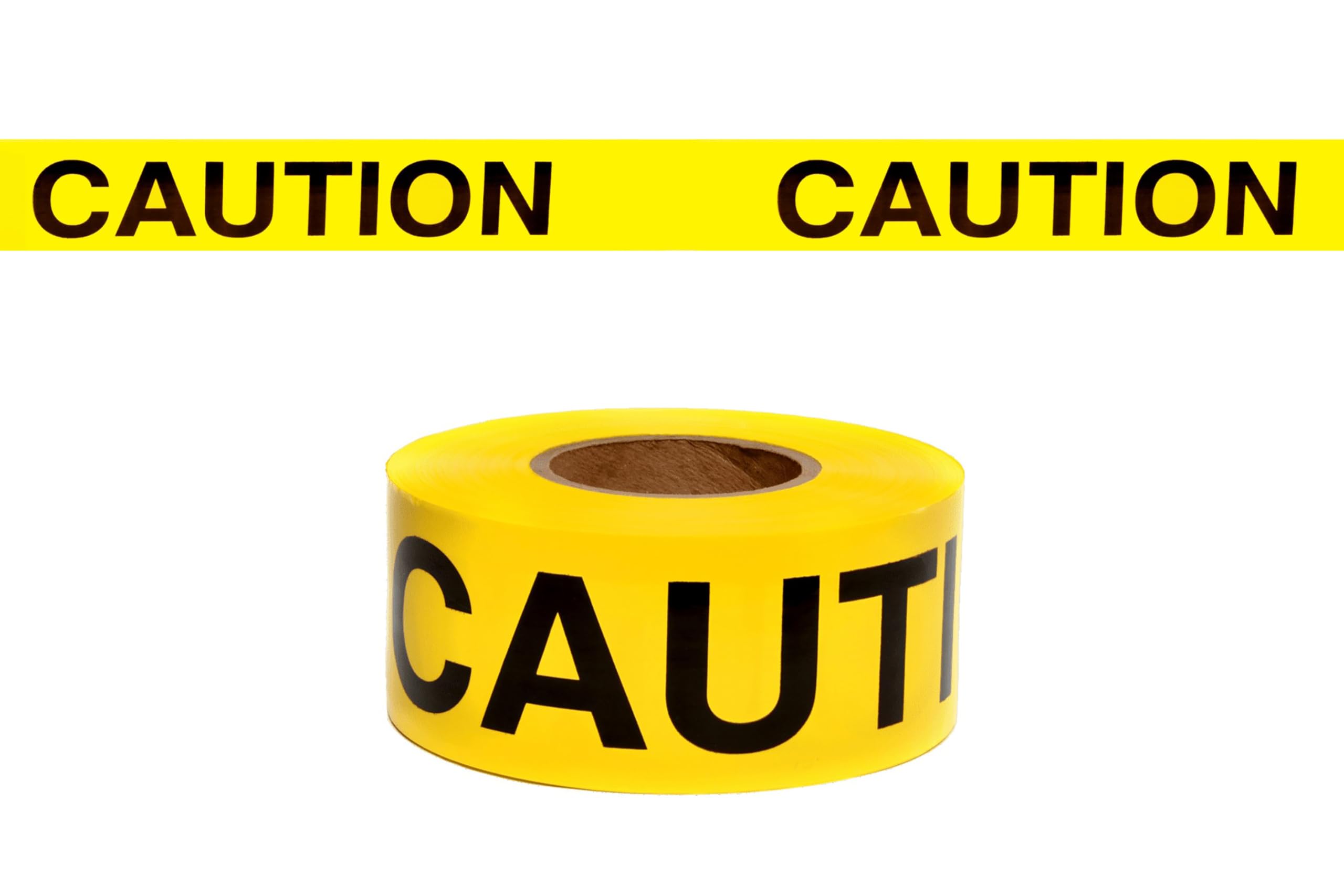 Swanson Tool Co., Inc Swanson Tool Co BT30CAU2 3 inch by 300 Foot 2 MIL Non-Detectable Barricade Safety Tape"Caution" Yellow with Black Print