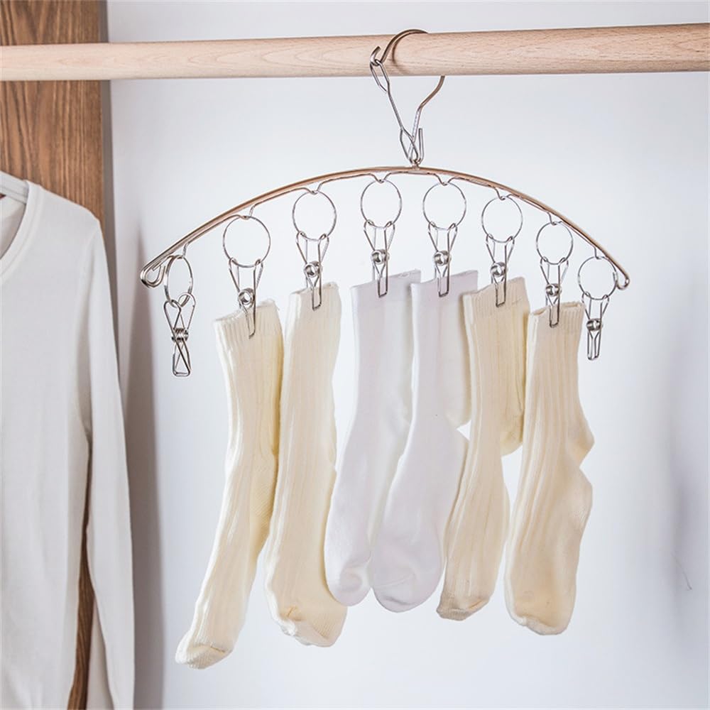 Wäscheklammern für Wäscheleine Unterwäsche Socken Wäscheklammer Multifunktionale Edelstahl Trocknen Wäscheklammer(40cm)