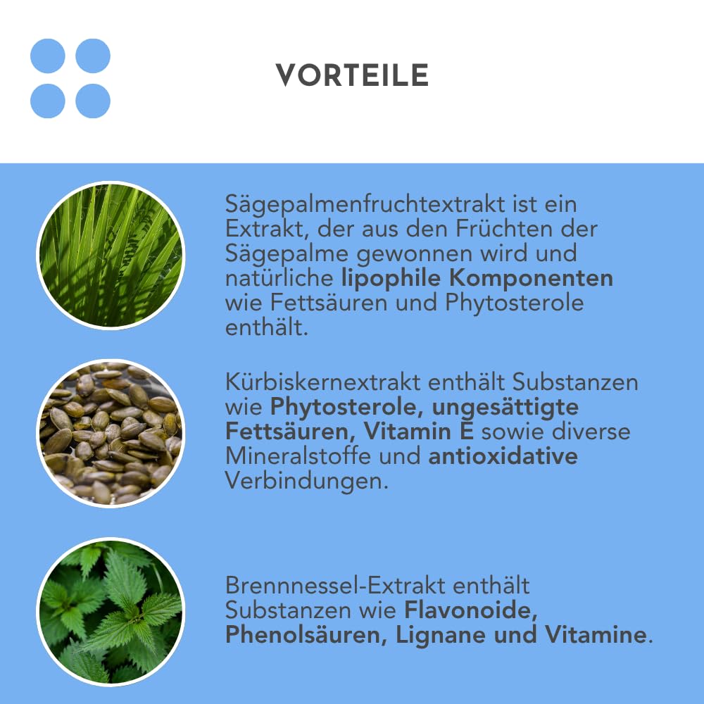 Resveratrol+ | mit Sägepalme und Kürbiskernextrakt | 30 Tage | vegan & made in Germany