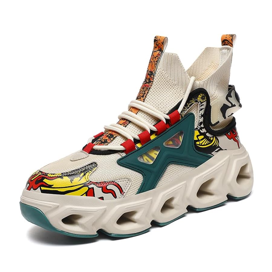 ⁂Stylishデザイナーズ⁂ Amazon.com | Stylish High - Top Sneakers with Artistic