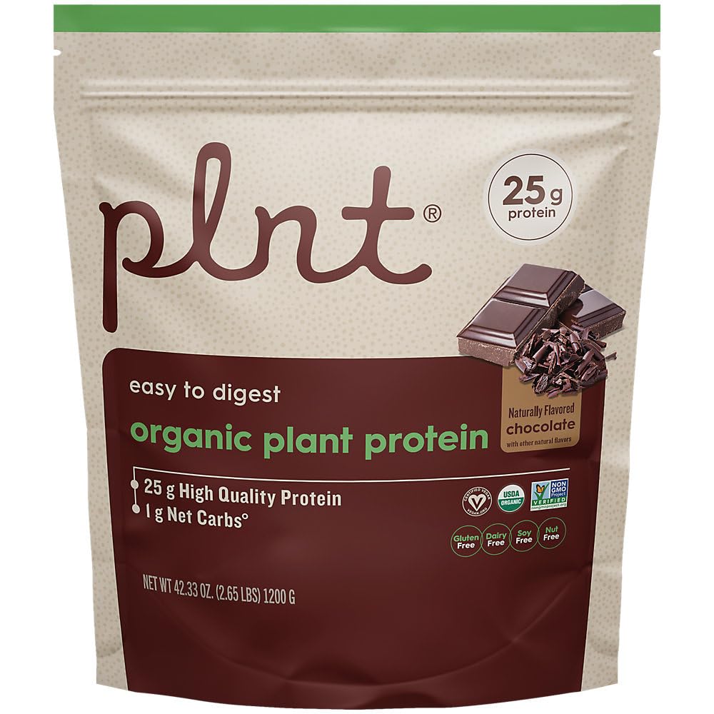 plnt Proteína Vegetal Orgânica em Pó, Chocolate, 30 porções, 1.203 g