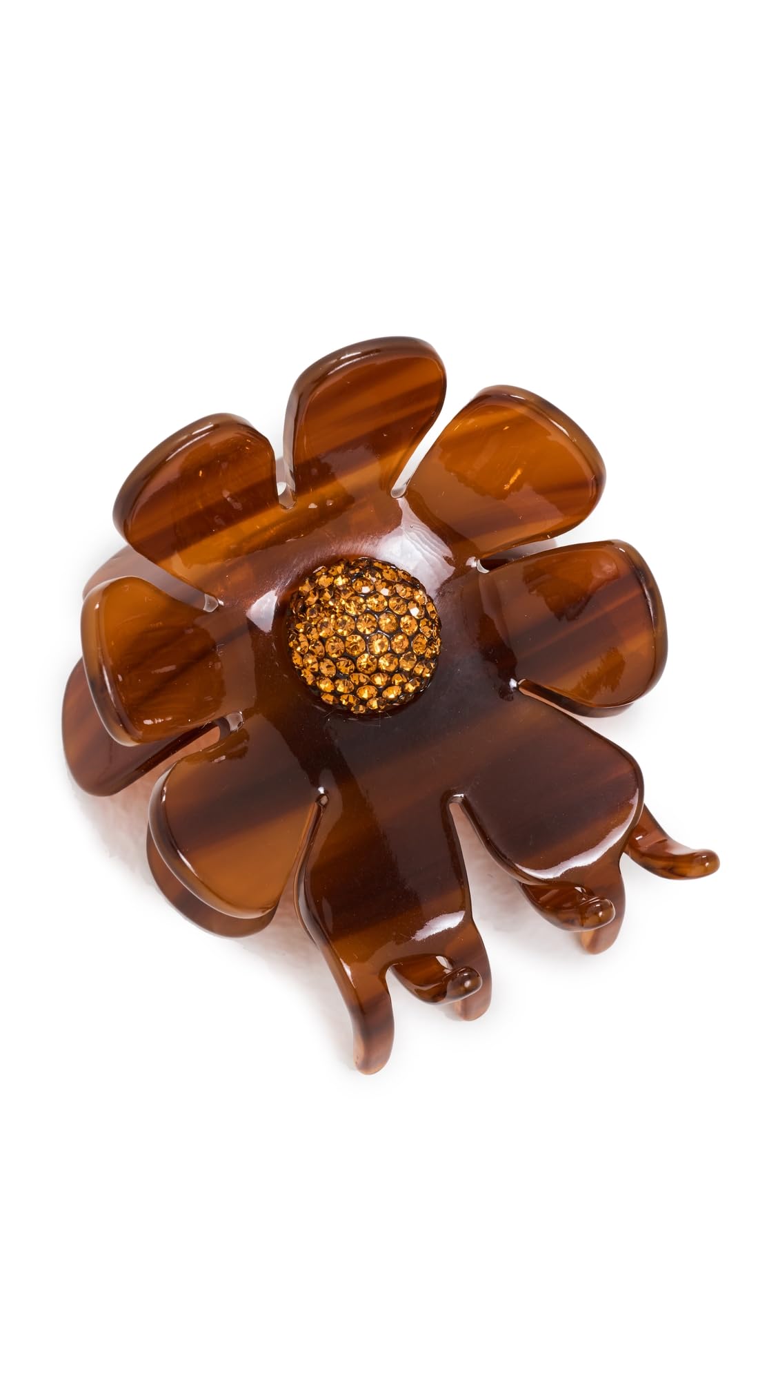 Lele Sadoughi Women's Sunflower Claw Clip, Rust, Brown, One Size