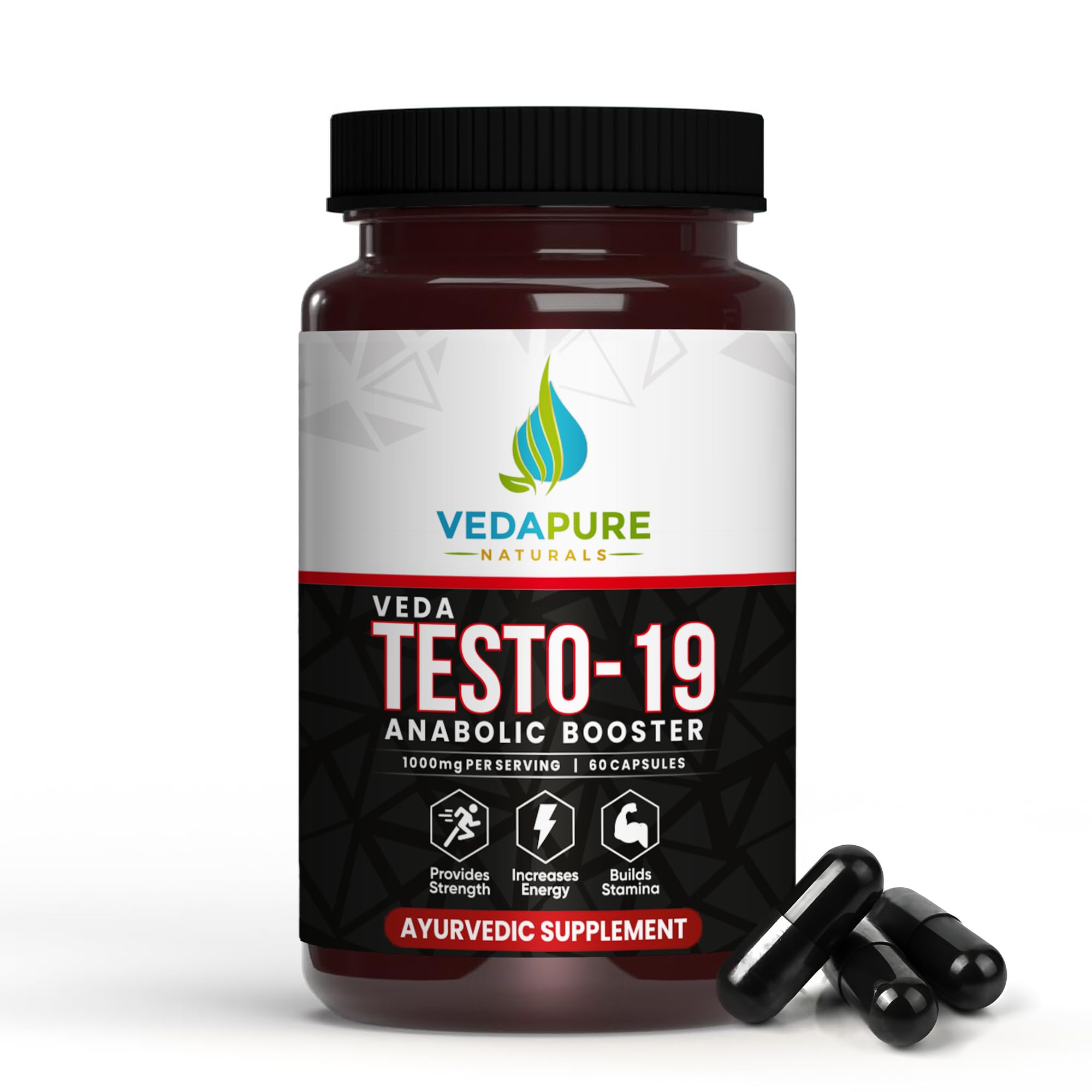 VedaTesto-19 | Energizing Blend of Ashwagandha, Safed Musli, Kaunch,Shatavari & Gokhru | Helps Improve Muscle Strenght, Energy & Stamina | - 60 Capsules (B0CZ9S4N34) Amazon Price History, Amazon Price Tracker