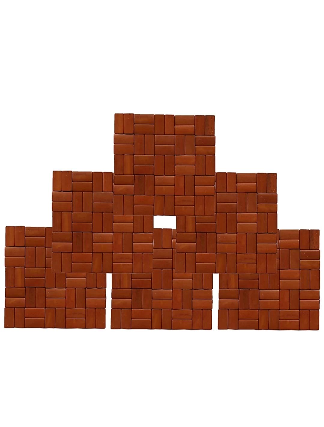 MONKDECOR Square Bamboo Coaster Pan Pot Holder 19x19 cm (Set of 4 Pieces)