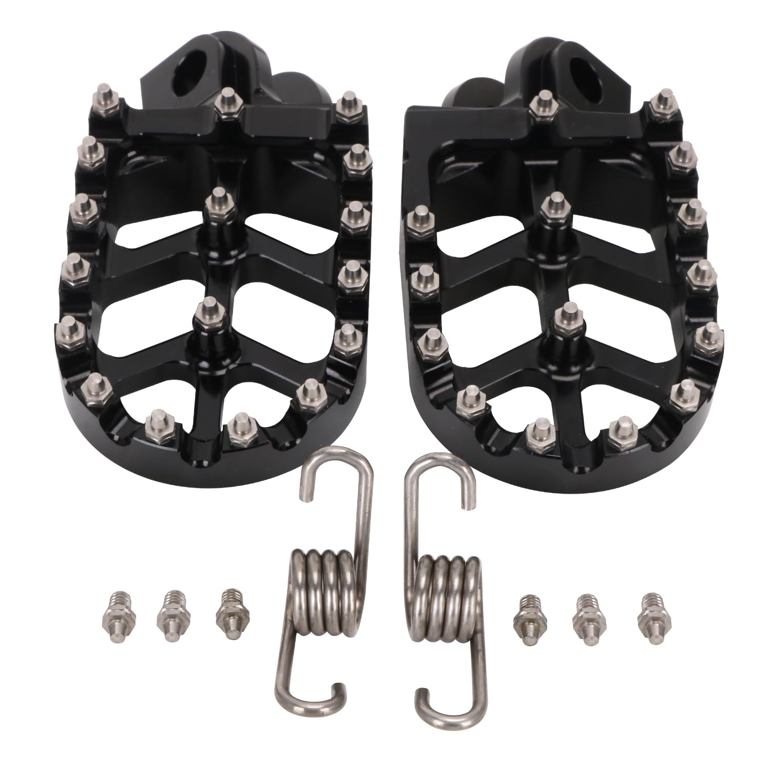 Motorrad-Fußrasten für Husqvarna, Dirt Bike Fußrasten CNC-Aluminium für HQV TC TE FC FE FS Husky TC TE FC FE FS 65-501CC Enduro Pit Dirt Bike Motocross Supermoto Schwarz