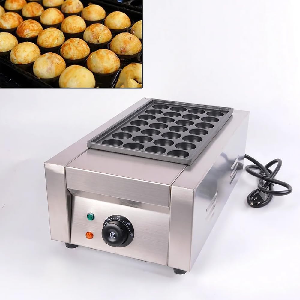 110V 28Pcs Cake Maker Commercial Takoyaki Maker Japanese Octopus Fish Ball