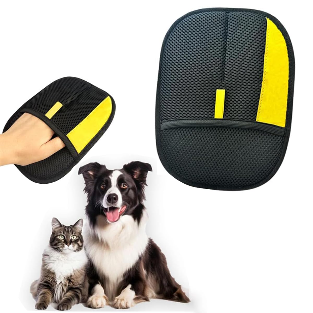 ZYYRSS Pet Hair Removal Glove, 24 x 18cm Animal Fur Removal Tool for Cats & Dogs, Large Electrostatic Pet Hair Gloves, Reusable Pet Hair Remover Tool For Couch Clothes Carpet Car Seat (1 Piece)
